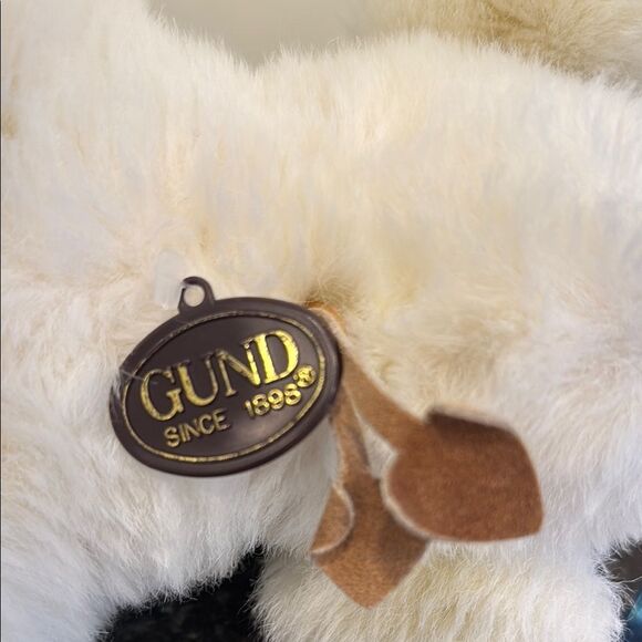 VINTAGE GUND COLLECTOR'S CLASSIC PUPPY DOG PLUSH 1986 WHITE YELLOW 14" CUTE RARE - Picture 7 of 10